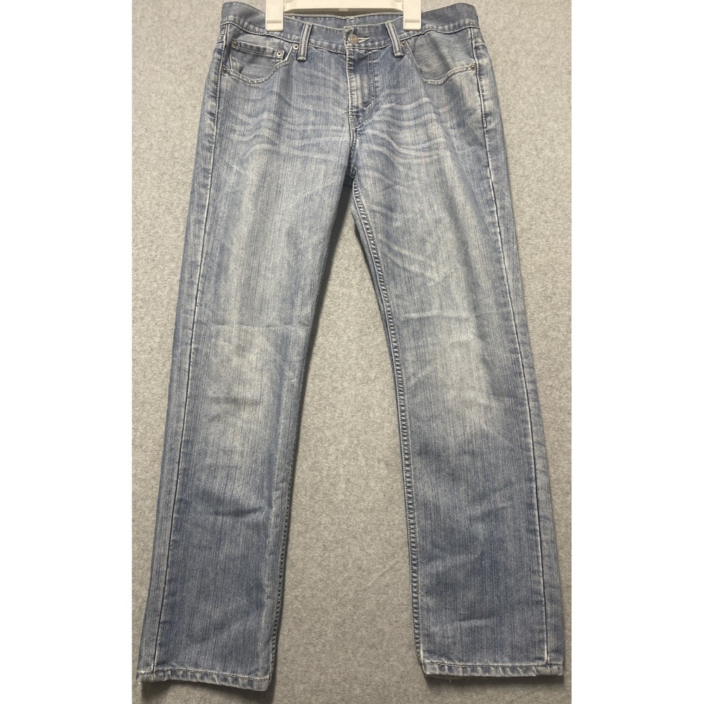 Levi's 511 Jeans Mens 33x30 Blue Slim Straight Mid Rise Light Wash Stretch Denim